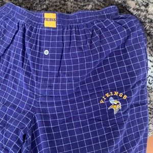 Minnesota Vikings size large pajama pants purple flannel